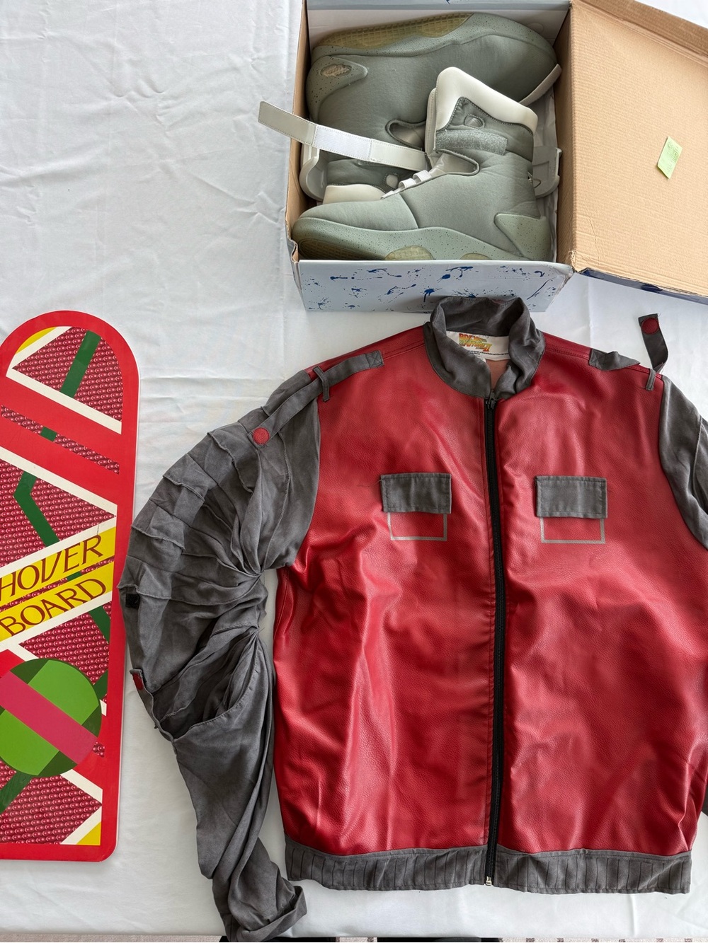 Back to the Future II Marty McFly Costume Shoes prop Hover style board Jacket